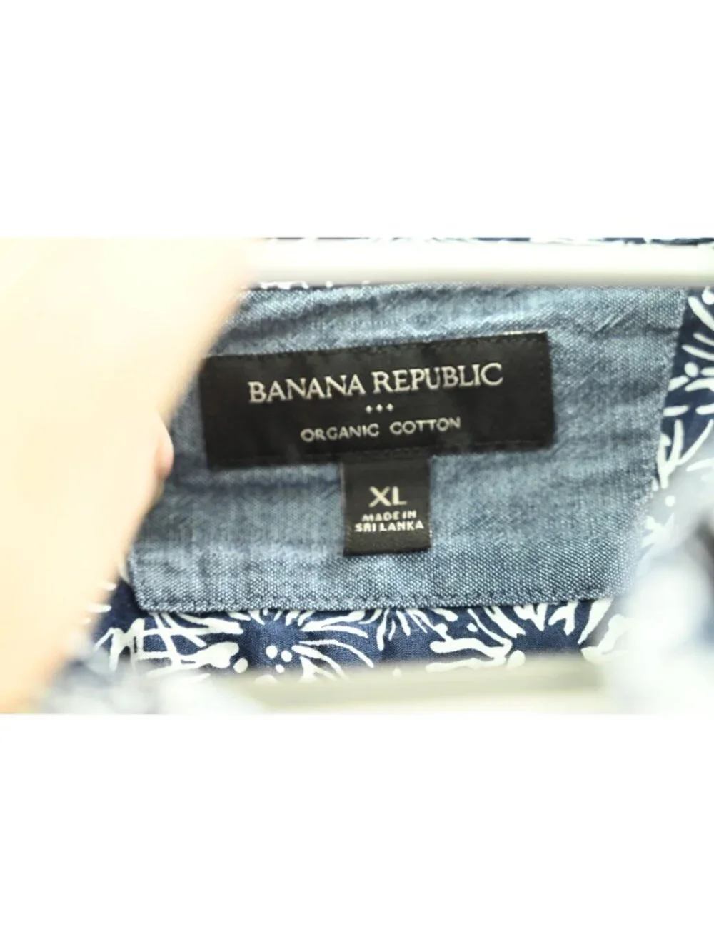 Banana Republic Organic Cotton SS Button Up Shirt Size XL Standard Fit
